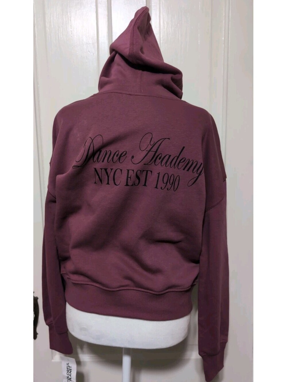 New York Dance Academy Sweatshirt Hoodie Burgundy Girls XL(14/16)(1476)D